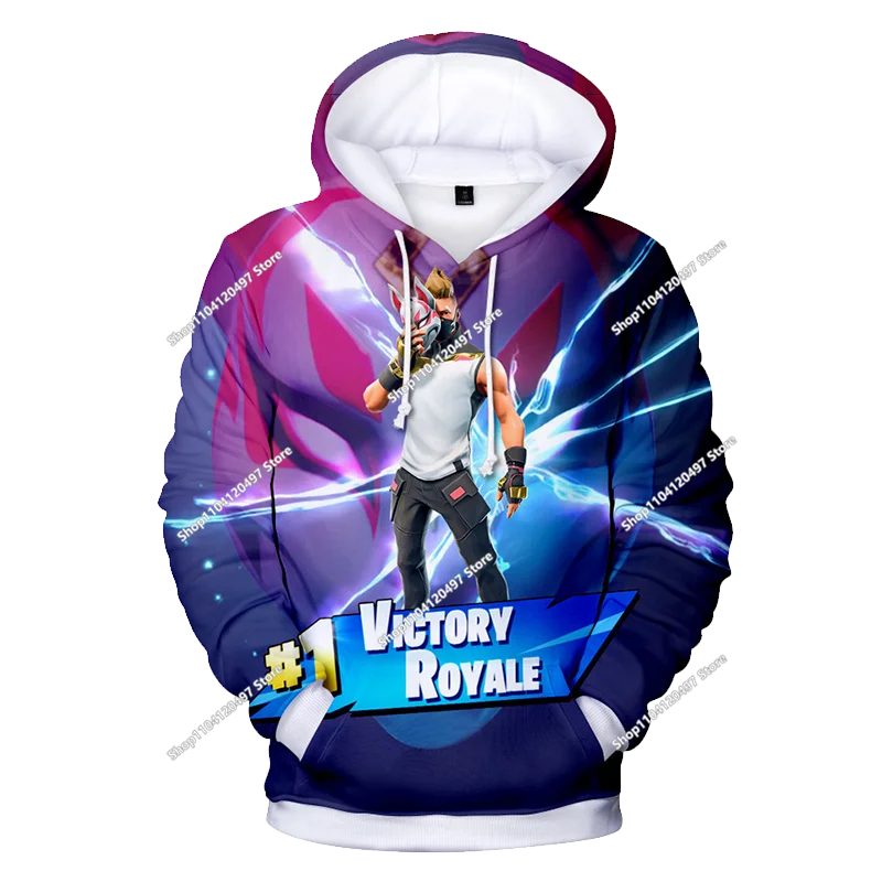 Camisola com Capuz Infantil de Outono — T-shirt Hoodie Fortnite Nova, Roupa Casual Confortável para Crianças, Estilo Streetwear