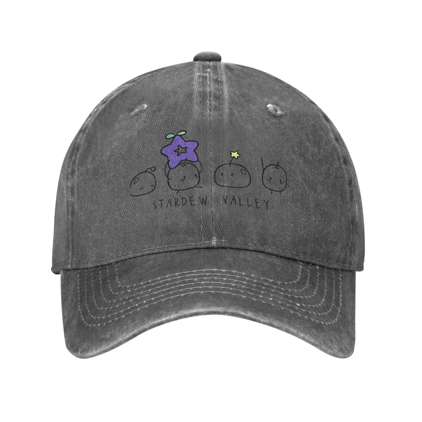 Game Stardew Valley Sun Baseball Cap y2k Funny Unisex-Teens Washed Hip Hop Hats Sun-Proof Design Outdoor Sport Snapback Cap Gift