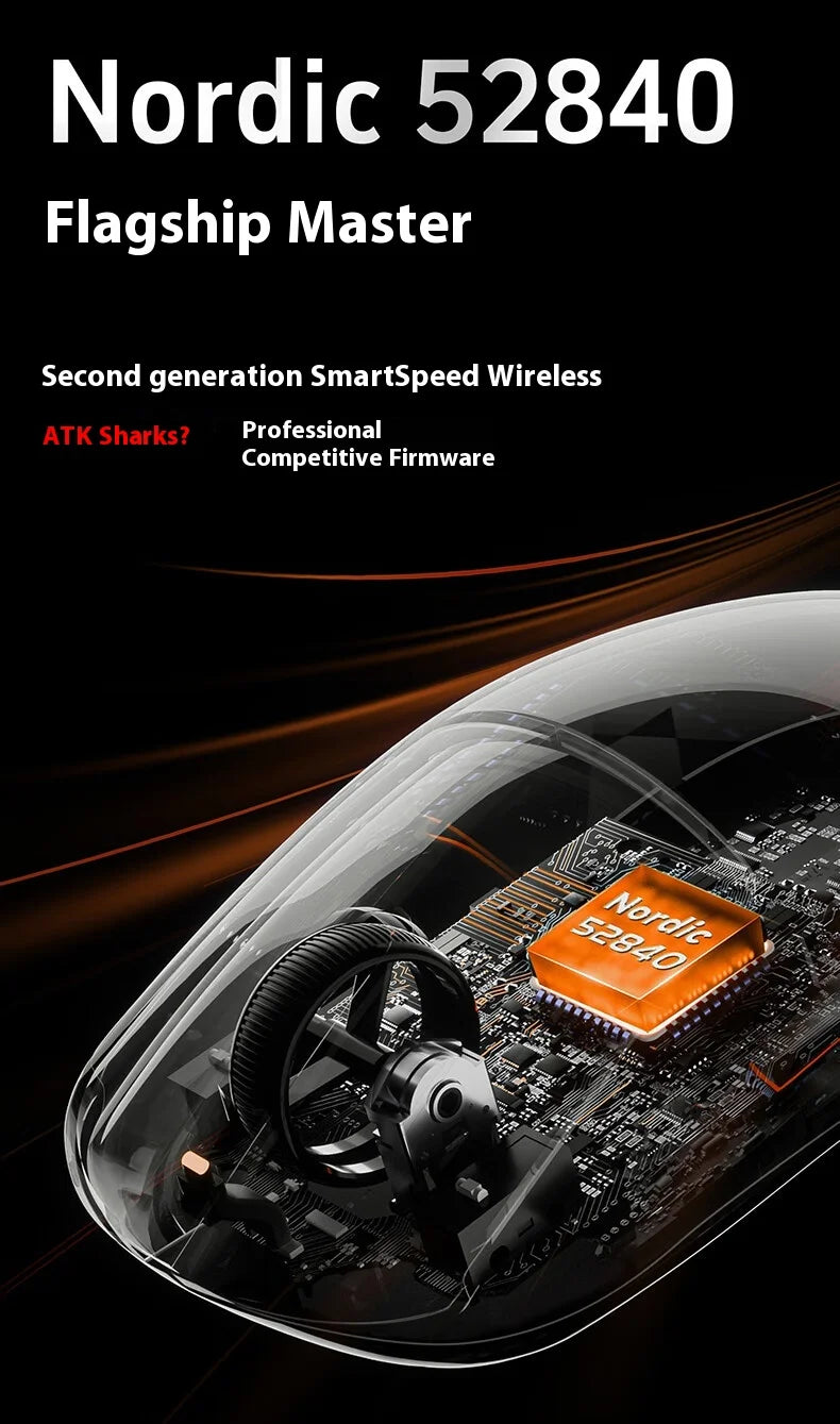 ATK A9 Ultra kabellose Gaming-Maus, Tri-Mode, 8K, 53g, leicht, A9/A9 SE/A9 Plus/A9 Pro Gaming-Maus, E-Sports-PC, personalisiertes Geschenk