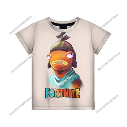 Cartoon Fortnite T Shirt 3D Printed Boys Girls Streetwear Kids Clothes Funny Tshirt O-Neck Summer Tops Birthday Gifts