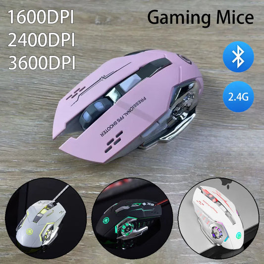 CARPBABA GM6 Wired Gaming Mouse, Adjustable RGB Optical Gaming Mouse with 7 Programmable Buttons, 3200 DPI Silent USB Gamer Mouse for PC & Laptop