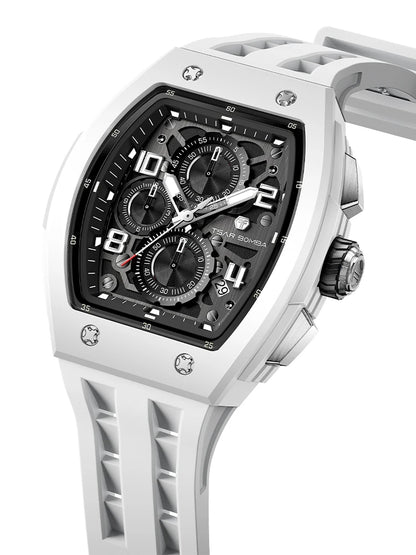 TSAR BOMBA New TB8204 Watch for Men, Japan Quartz Chronograph, 50M Waterproof Wristwatch, Fashion Sport Clock, Luxury Gift