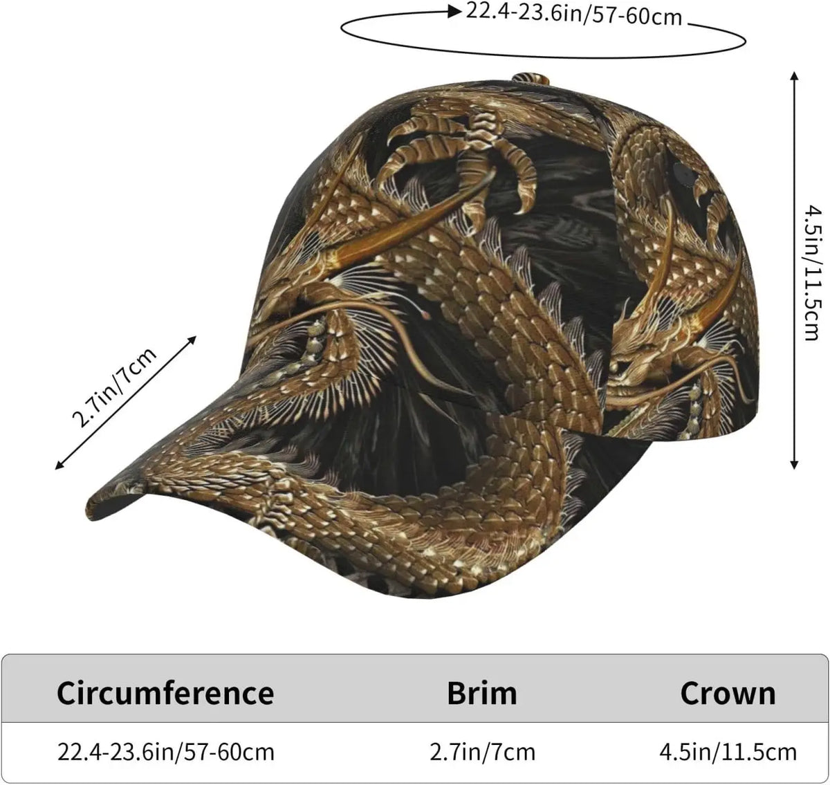 Dragon Snapback-Kappe, Herren-Baseballmützen, Herren-Sonnenhut, verstellbare, coole Trucker-Kappe für Damen und Herren