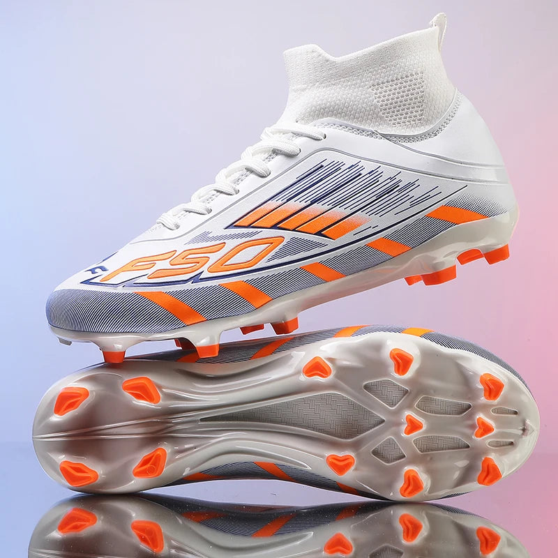 New Men's Football Boots Non-Slip Boys Grass Cleats High-Quality Match Soccer Shoes Hot-Selling Sneakers Outdoor High-Top Light