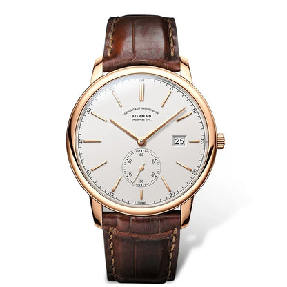 Reloj BORMAN BM3817 TOP nuevo de 42 mm, reloj de lujo para hombre, automático mecánico, cristal de zafiro, ultrafino, impermeable 50M, con subesfera