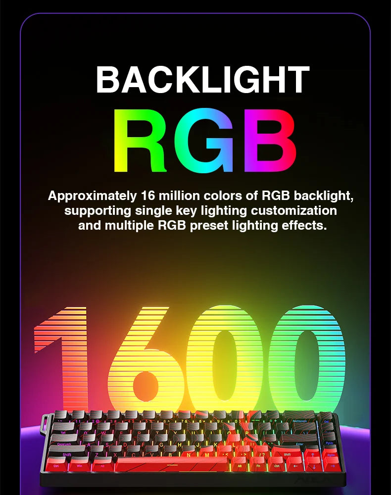 AULA WIN60 HE Magnetic Keyboard 21 Keys Butterfly Keycaps Wired 8K Return RGB Hotswap Customized E-sports Gaming Keyboard