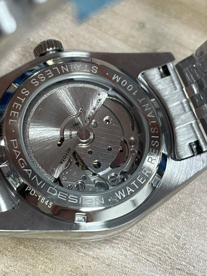Orologi PAGANI DESIGN 2026 nuovi, meccanici di lusso oro e argento da uomo, in acciaio inossidabile, vetro zaffiro, automatici