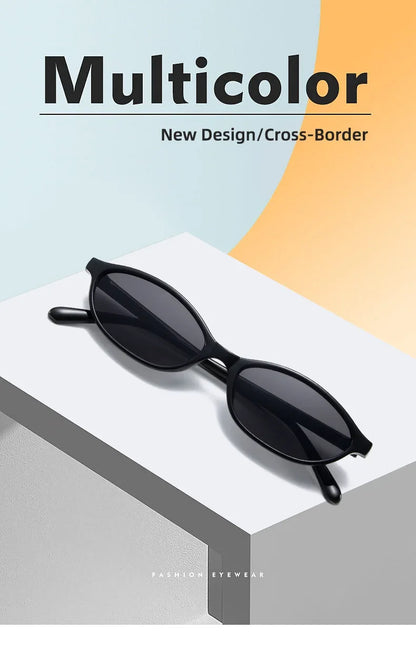 New Fashion Leopard Cat Eye Oval Women's Sunglasses Sunscreen Sun Glasses Female Retro Colorful Eyeglass UV Shade Glasses