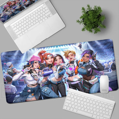 Overwatch Gaming Anime Girl Large XXL Mouse Pad HD Printing Computer Keyboard Mats Laptop Office Rubber Soft Desk Rug 900x400 mm