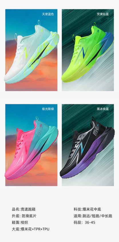 Running Shoes Carbon Plate Specialty Marathon Men's Sports Mesh Breathable Lightweight Women's Athletic Non-Skid Sneakers