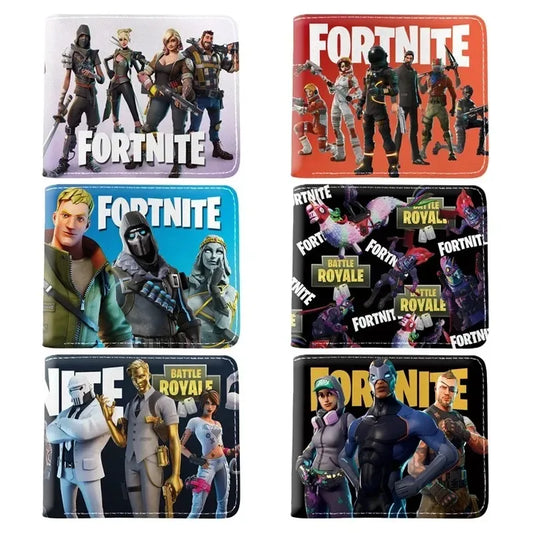 Fortnite Wallets for Boys and Girls Anime Fortnite Wallet Cartoon Card Holder Bag Leather Short Purse Fashion Folded Purses Kids Gift