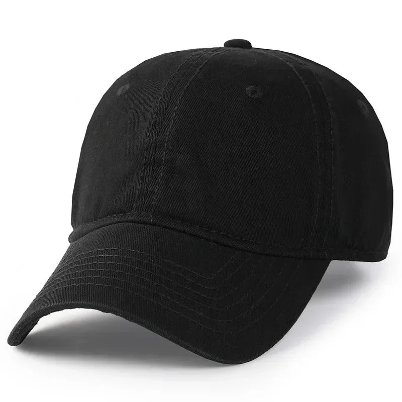 Jednobarevná velká měkká bavlněná baseballová čepice pro muže, 63 cm, klasická plus snapback čepice, dámský golfový klobouk proti slunci, 59–62 cm