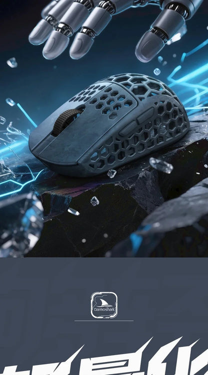 Darmoshark M5 Air Forged Carbon Fiber Gaming Mouse Wireless 8K Macro Mouse 30KDPI Finger Grip Small Hand Mice 30g Lightweight