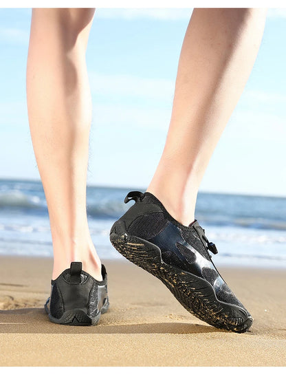 Unisex Wide Toe Barefoot Water Shoes Quick Dry Breathable Soft Sole Beach Aqua Shoes Lightweight Swimming Water Sports Sneakers