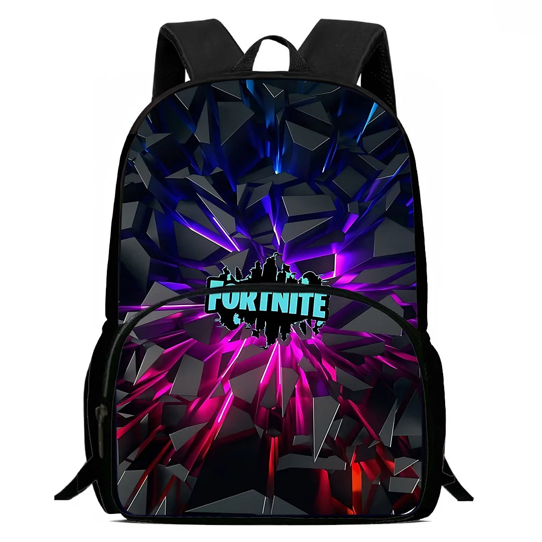 Classic Game Fortnite Kids Backpacks for Boys and Girls, Student Birthday Gift, Child School Bags with Large Capacity, Durable Camping Rucksack