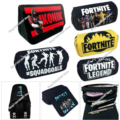 Astuccio Fortnite per studenti, grande capacità, astuccio portapenne per bambini, giocattoli, borsa portapenne, materiale scolastico, custodia per cancelleria, regali gaming per ragazzi