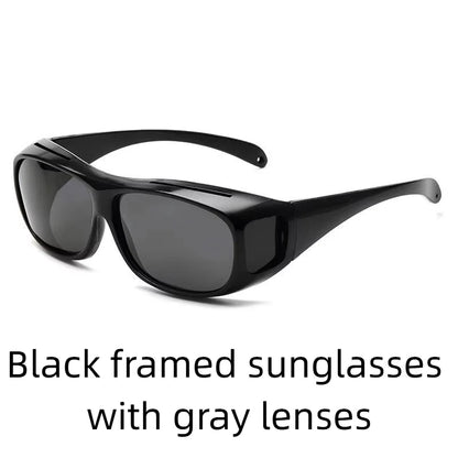 Night Driving Glasses For Men Women Fit Over Sunglasses Anti Glare Polarized HD Night Vision Glasses Windproof Outdoor Cycling