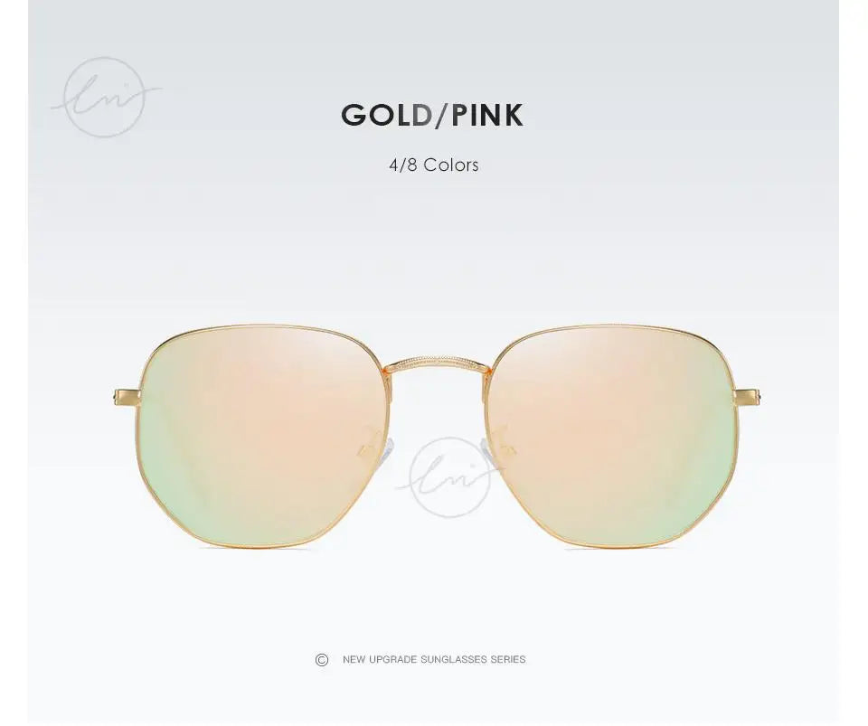 LM New Fashion Women Hexagon Sunglasses Men Retro Polarized Driving Coating Mirror Sun Glasses Goggle UV400 Eyewear gafas de sol