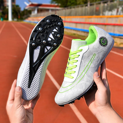 Outdoor Men Woman Track & Field Running Shoes Professional Competition Nail Sneakers Anti-Slip Student Training Shoes