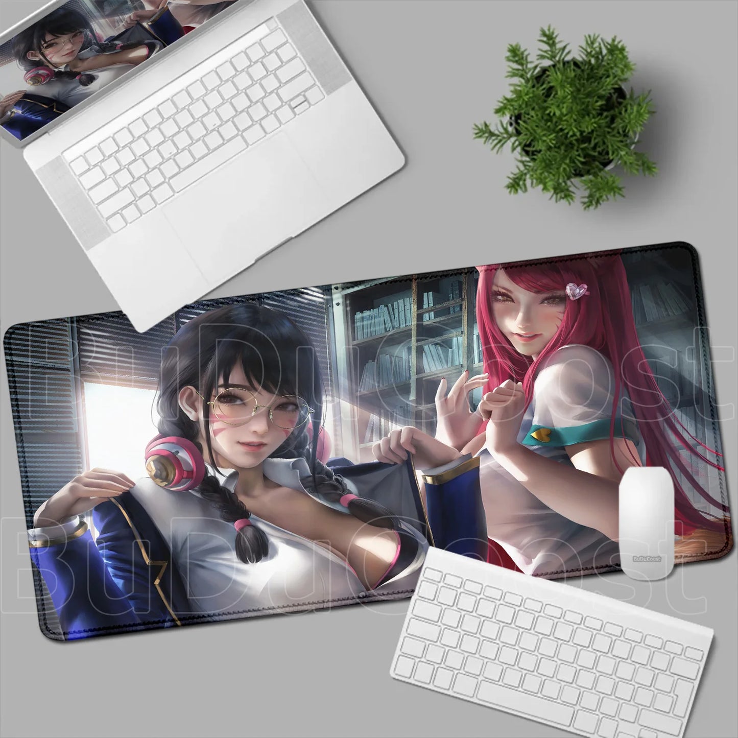 Overwatch Gaming Anime Girl Large XXL Mouse Pad HD Printing Computer Keyboard Mats Laptop Office Rubber Soft Desk Rug 900x400 mm