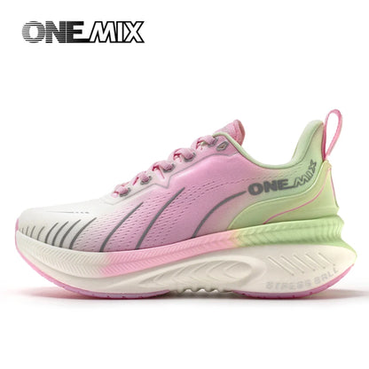 Zapatillas de running ONEMIX New Cushioning para hombre, aptas para corredores pesados, deportivas con cordones para mujer, antideslizantes, de exterior, deportivas para hombre