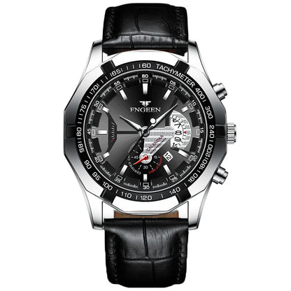 Montre-bracelet à quartz de luxe BINBOND pour homme, lumineuse, étanche, date automatique, en acier inoxydable