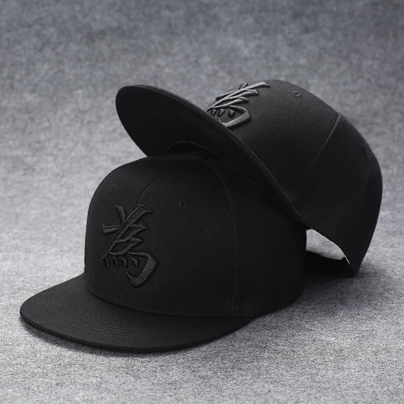 Men's Letter Embroidery Tide All-Match Flat Brim Baseball Cap Ladies Summer Hip-Hop Hat Outdoor Shade Adjustable Peaked Cap