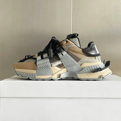 2026 Fashion Women Sneakers Size 35-46 High Quality  Platform Sneaker Men Casual Shoes Sports Running Shoes Lace Up Patchwork