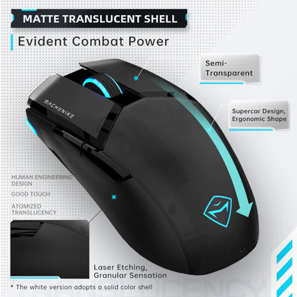 Mouse gaming cu fir Machenike M7Pro USB Instant A825 12800DPI 1000Hz 7 butoane 65g RGB pentru laptop PC Mouse Gamer
