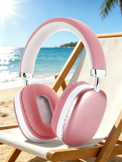 Casque Bluetooth circumaural, puce intelligente 5.3, longue autonomie, faible latence, casque sans fil HiFi pour musique et jeux, idéal pour les voyages et le travail.