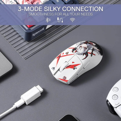 Mouse gaming Redragon M916AK PRO 3-Mode Anime 42G ultraleggero 26K DPI con pulsanti completamente programmabili