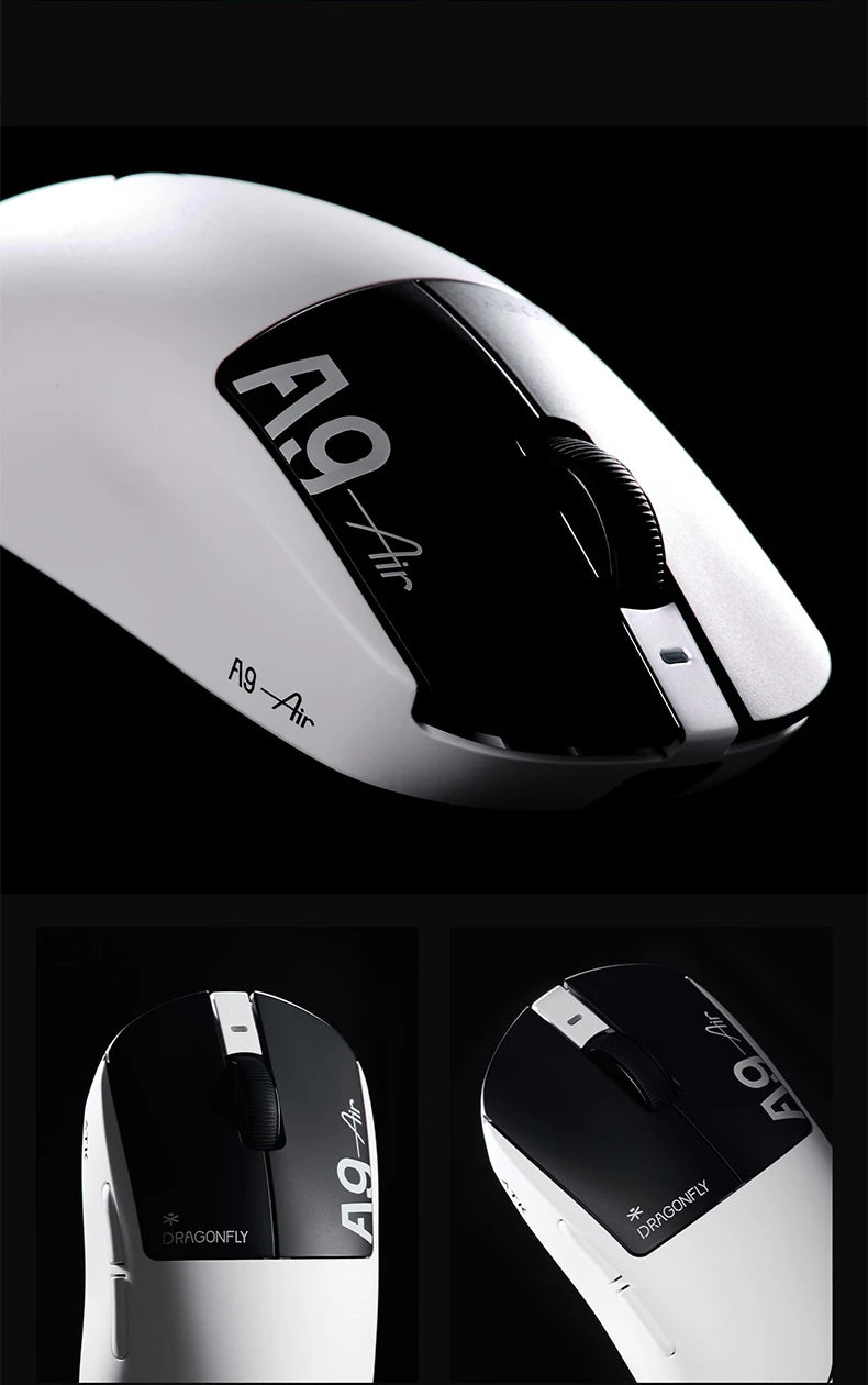 Mouse da gaming wireless ATK Dragonfly A9 Ultimate A9 Air PAW3950 ultraleggero ergonomico e-sport per gamer FPS CSGO A9 Ultra