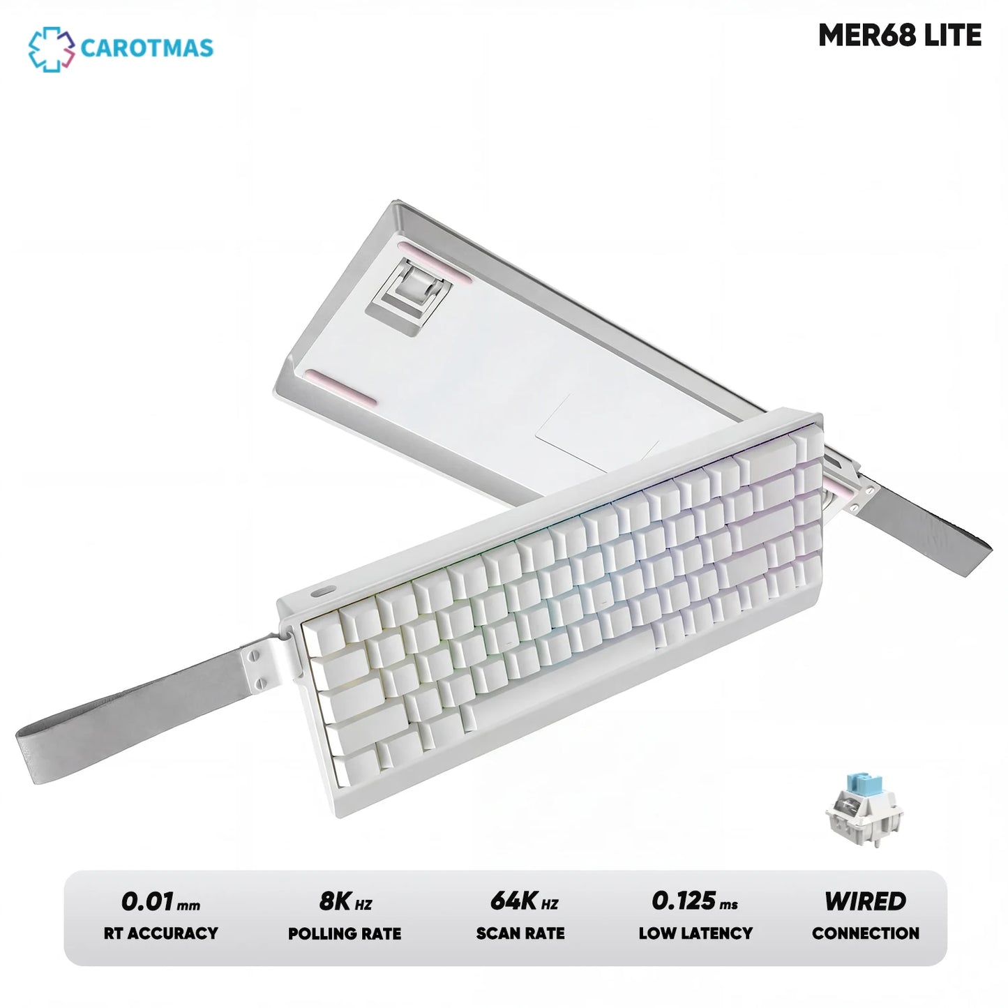 IROK Carotmas Mercury68 Mercury 68 Mercury68 Pro Mercury68 Max RT 0.001mm 8K Teclado mecânico magnético gaming com fios