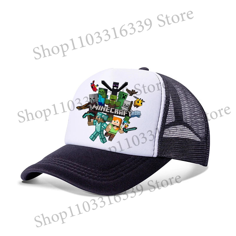 New Game Theme Hat Man Baseball Cap Male Sunshade Sunscreen Cap Minecrafted Fashion Hip Hop Caps Leisure Net Hats Birthday Gift