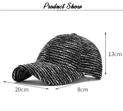 FS Fashion Black White Striped Baseball Cap For Men Casual Korean Street Women Hat Summer Streetwear Trucker Hats Gorra Hombre