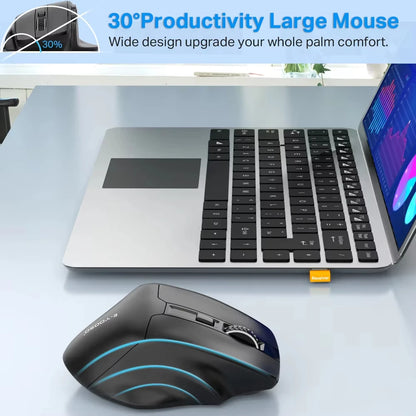 E-YOOSO 2.4G vezeték nélküli egér PAW3212 4800 DPI ergonomikus egér, gamer egér, irodai egér notebookhoz, PC-hez, laptophoz és MacBookhoz