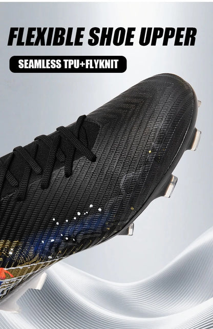 New Men Football Boots Cleats Non-Slip Match Ultralight Soccer FG Training Shoes Soccer Shoes Long Spikes Outdoor Drop Shipping