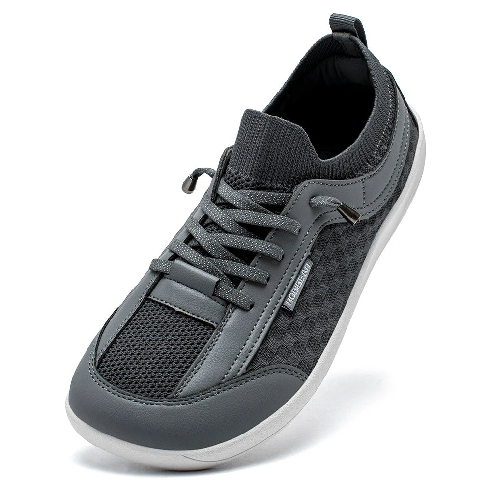 HOBIBEAR Men Barefoot Shoes Women Slip-On Wide Toe Walking Sneakers | Zero Drop Sole | Lightweight Breathable Minimalist Shoes