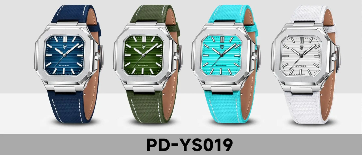 2026 New PAGANI DESIGN Square Quartz Luxury Watch for Men AR Sapphire Mirror Japan Movt Man Watch Luminous 316L All Steel Watch