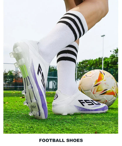 Neue Fußballschuhe für Herren, Bestseller-Rasenschuhe, hochwertige Outdoor-Fußballschuhe für Spiele, rutschfeste Jungen-Sneaker, High-Top, leicht