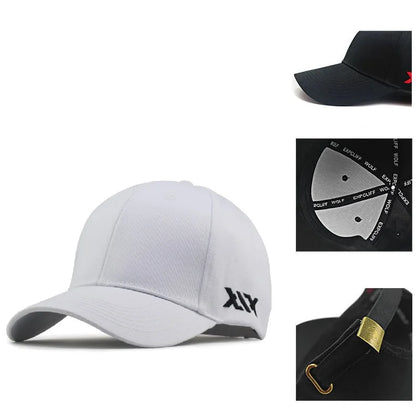 Baseballkappe „Big Head“ in Übergröße, 100 % Baumwolle, für Männer und Frauen geeignet, verstellbar, Dad-Cap, Oversize, 58–60 cm, 61–65 cm