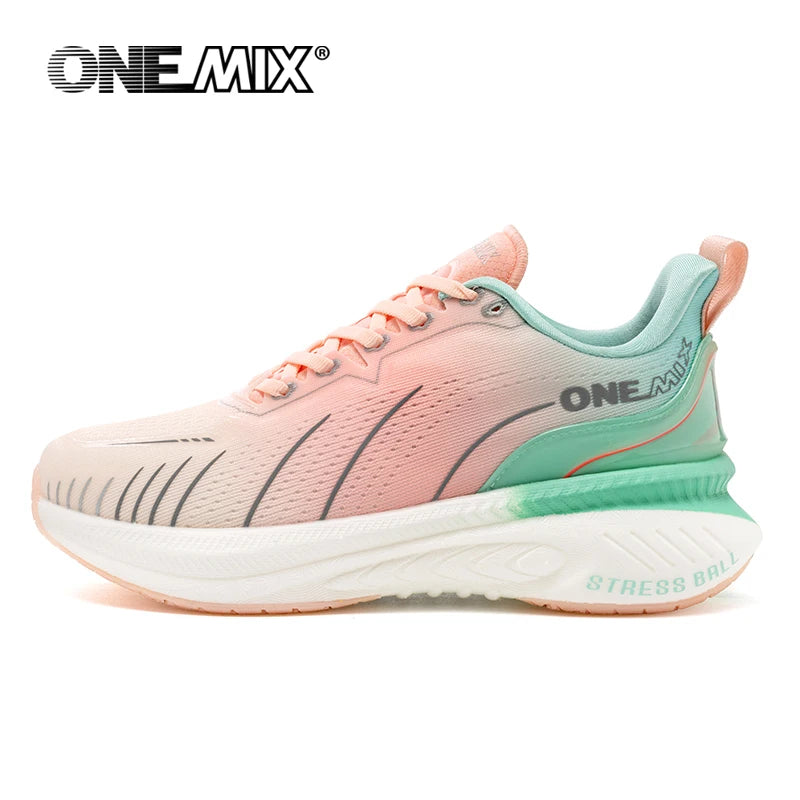 Zapatillas de running ONEMIX New Cushioning para hombre, aptas para corredores pesados, deportivas con cordones para mujer, antideslizantes, de exterior, deportivas para hombre