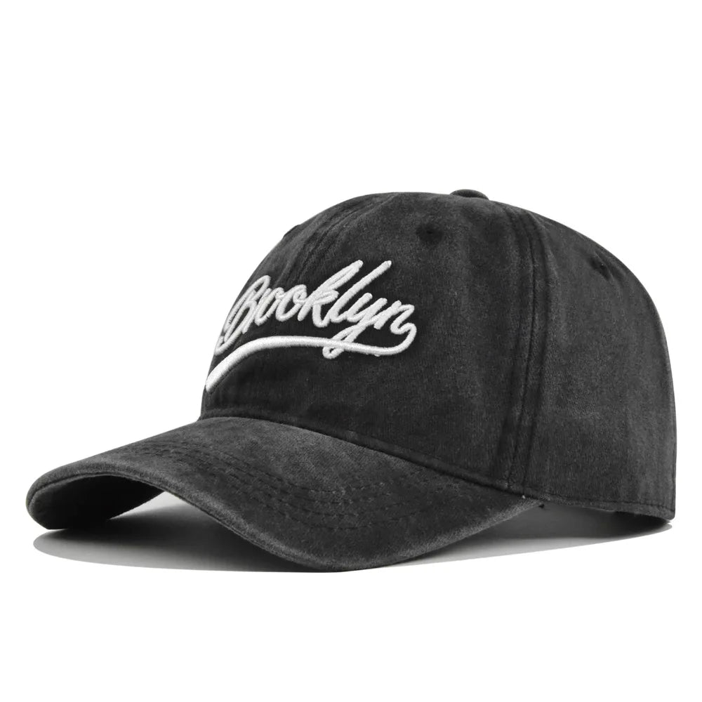 Brooklyn Baseball Caps Embroidery Breathable Retro Style Unisex Comfort Trendy Fashion Summer Hat Sun Protection Curved Brim