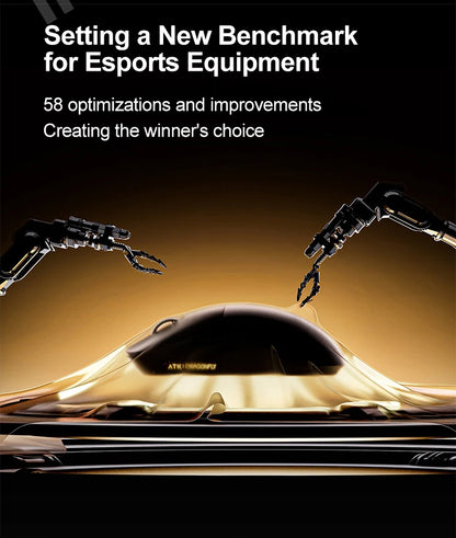 Mouse da gaming wireless ATK Dragonfly A9 Ultimate A9 Air PAW3950 ultraleggero ergonomico e-sport per gamer FPS CSGO A9 Ultra