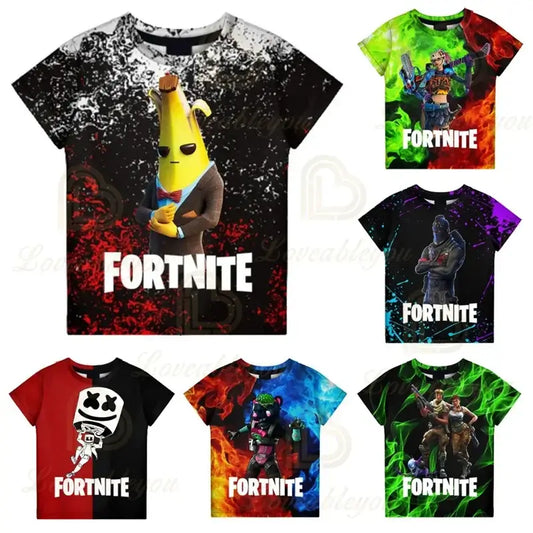 Camiseta Battle Royale Fortnite Victory para niños, tops para niñas y niños, camisetas Harajuku infantiles 3D, NUEVO DISEÑO 2025