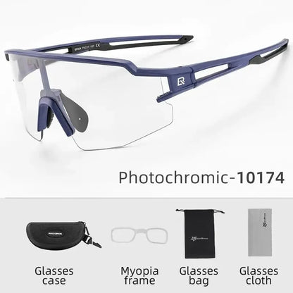 ROCKBROS Cycling Glasses Photochromic Glasses Bicycle Glasses Eyewear Goggles Windproof Bicycle Outdoor Sports Sunglasses
