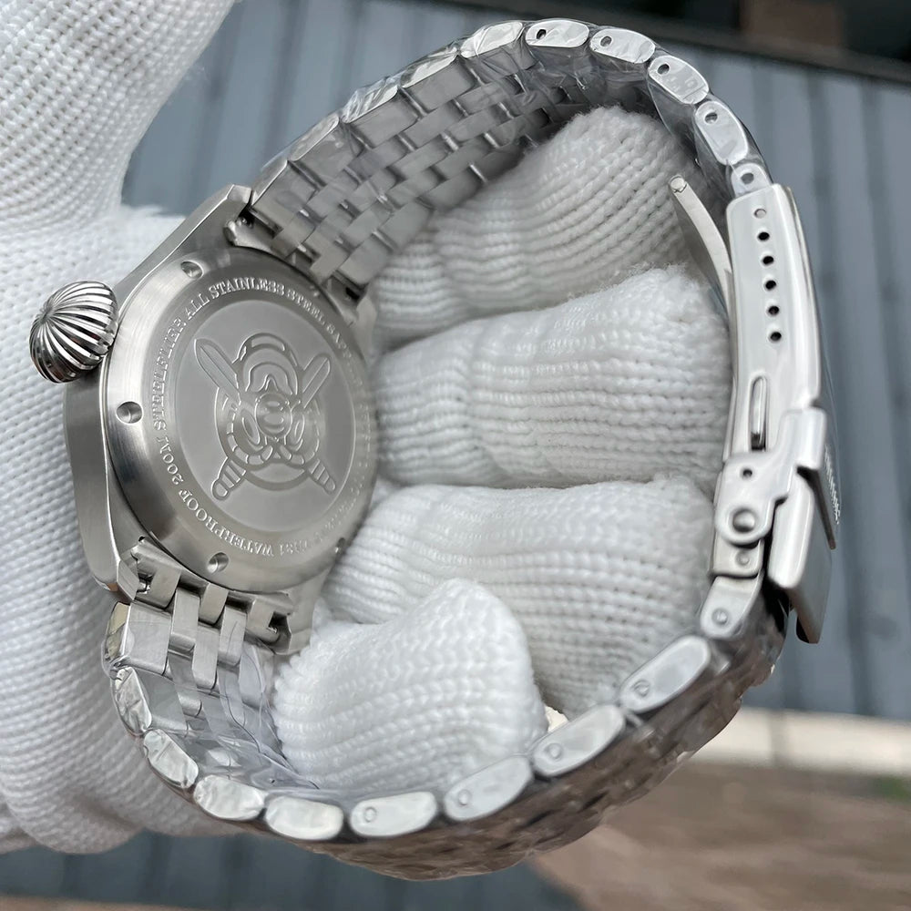 STEELFLIER Official SF743 Pilot VH31 Quartz Movement Big Onion Crown 200M Waterproof Sapphire Crystal Luxury Dive Luminous Watch