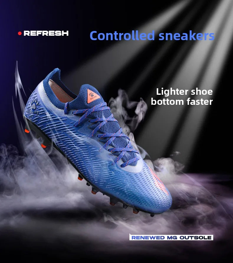 Chuteiras de Futebol Profissionais Kelme para Adulto TF, Chuteiras de Treino Juvenil MG Antiderrapantes para Jogo de Futebol