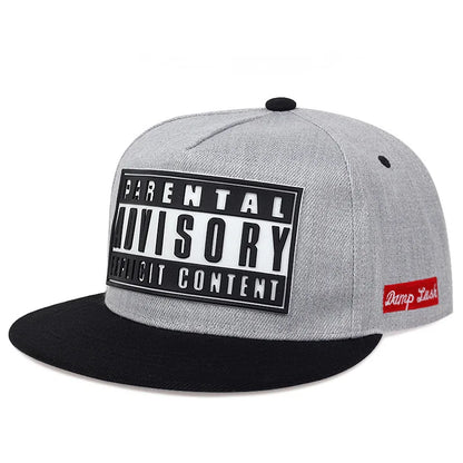 Tide Brand Flat Edge Baseball  Cap Couple ADV Hat Korean Version Trend Offset Printing  Street Hat Sun Protection Letter Hat
