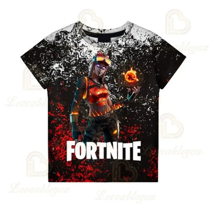 Camiseta Battle Royale Fortnite Victory para niños, tops para niñas y niños, camisetas Harajuku infantiles 3D, NUEVO DISEÑO 2025